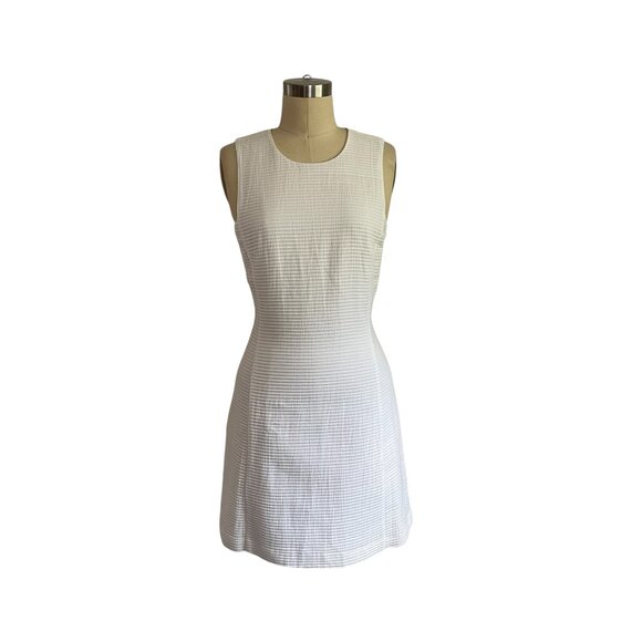 A/X Armani Exchange White Ribbed Dress 8 - Picture 1 of 5